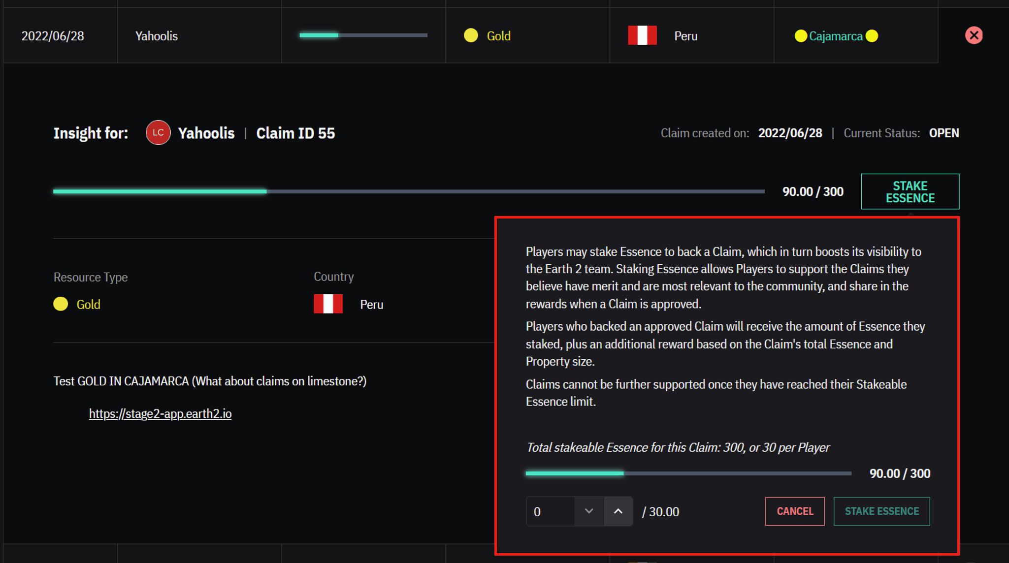 Claims Manager | Guide Page - Earth 2®